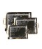 Steel tapestry set with gold edges, 3 pieces Steel tapestry set with gold edges, 3 pieces