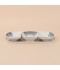Decorative ceramic serving dish with a gold finish - 2S1MM100215