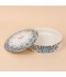 Decorative ceramic date bowl with a gold finish, measuring 25.3 cm x 9 cm - 2S1R400094