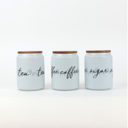 Modern Design Ceramic Spice Jar Set - 3 Pieces