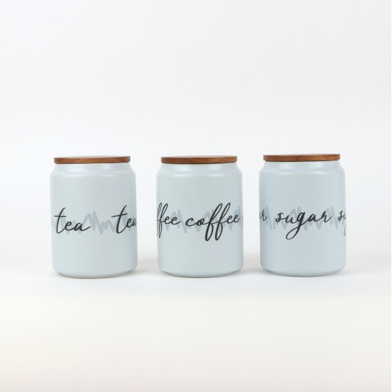Modern Design Ceramic Spice Jar Set - 3 Pieces