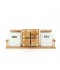 6-piece ceramic spice box set with wooden stand