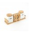 6-piece ceramic spice box set with wooden stand