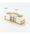 6-piece ceramic spice box set with wooden stand