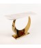 Console table with marble top and gold steel, 140cm Console table with marble top and gold steel, 140cm