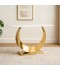 Console table with marble top and gold steel, 140cm Console table with marble top and gold steel, 140cm