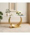 Console table with marble top and gold steel, 140cm Console table with marble top and gold steel, 140cm