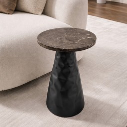 طاولة جانبية رخامية  بتصميم راقٍ-37*37*51سم-2M2K100088