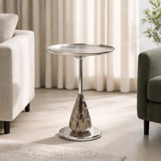 Single metal serving table - 40x60cm