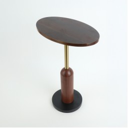 طاولة خدمة معدن بسطح خشب -24×39×53سم-2M2K100110