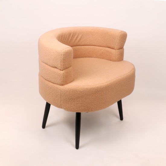 Single bouclé chair with metal legs - 2UU2-M01-061