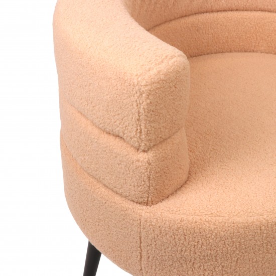 Single bouclé chair with metal legs - 2UU2-M01-061