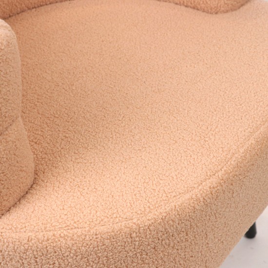 Single bouclé chair with metal legs - 2UU2-M01-061
