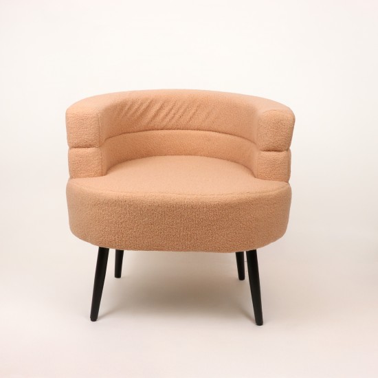 Single bouclé chair with metal legs - 2UU2-M01-061