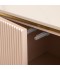 Beige Buffet Cabinet with Wooden Frame Top and Stainless Steel Base and Gold Parts - 150 cm