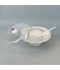 Cake stand with decorative ceramic spoon, 11.5 inches in size