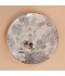 Ceramic serving dish with decorative designs and a silver finish, measuring 31 cm x 3 cm