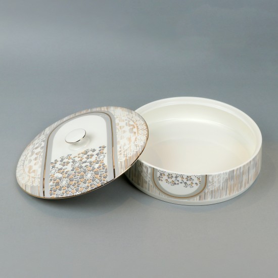 Decorative serving bowl with a modern design - 10 inches