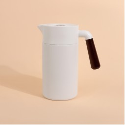 White stainless steel hospitality thermos - with pump - 1 liter - 2G1B100054