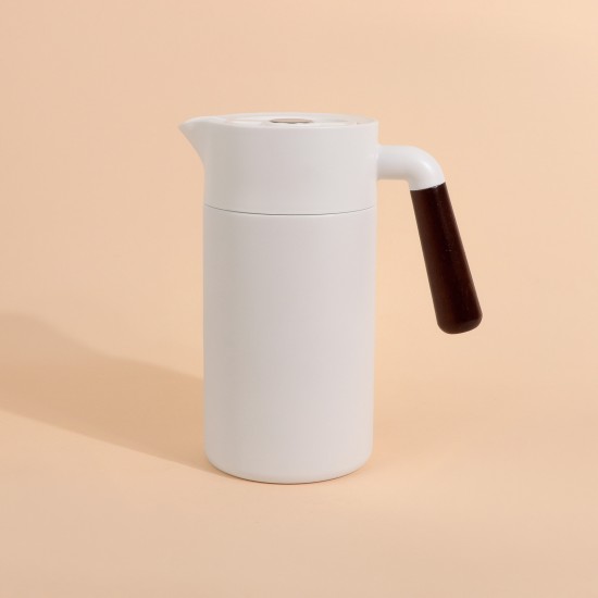 White stainless steel hospitality thermos - with pump - 1 liter - 2G1B100054