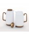 White Thermos Set with Wooden Handle - 1 Liter + 1 Liter - 2G1B200033