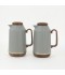 Gray Thermos Set with Wooden Handle - 1 Liter + 1 Liter - 2G1B200034