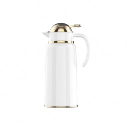 Modern design hospitality thermos in white and gold - 1 liter - 2G1B200061