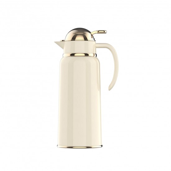 Modern design hospitality thermos in beige and gold - 1 liter - 2G1B200062