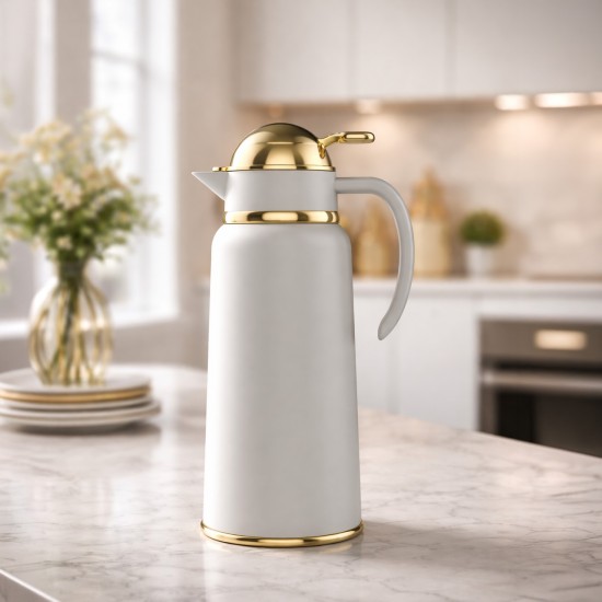 Modern design hospitality thermos in gray and gold - 1 liter - 2G1B200063