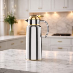 Modern design hospitality thermos in silver and gold - 1 liter - 2G1B200064