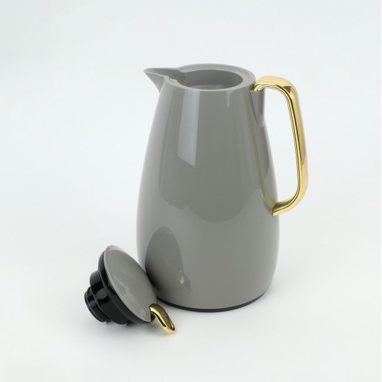 Gray hospitality thermos with gold handle - 2 liters - 2G1B200144