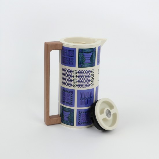 A distinctive heritage-style thermos in purple and white - 1 liter - 2G1B200195