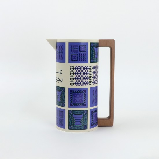 A distinctive heritage-style thermos in purple and white - 1 liter - 2G1B200195