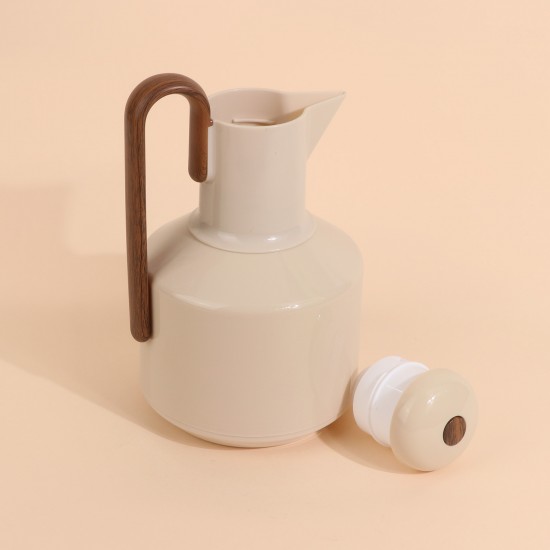 Beige hospitality thermos with a unique design - push-button - 1 liter - 2G1B200258