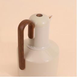 Beige hospitality thermos with a unique design - push-button - 1 liter - 2G1B200258