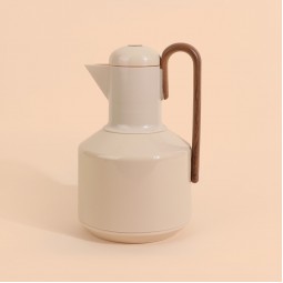 Beige hospitality thermos with a unique design - push-button - 1 liter - 2G1B200258