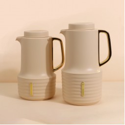 Elegant Thermos Set - Beige - 1 Liter + 0.6 Liter Capacity - 2G1BB200067