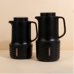 طقم ترامس بتصميم انيق - اسود - سعة 1 لتر + 0.6 لتر - 2G1BB200071