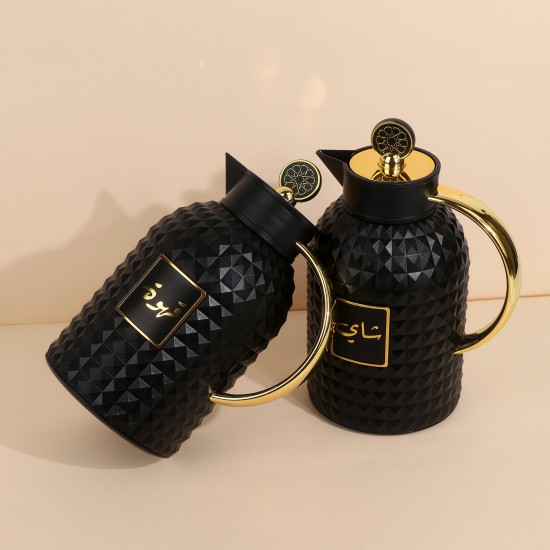 طقم ترامس بتصميم مميز - رمادي - 1 لتر + 1 لتر - ضغاط - 2G1BB200089