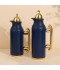 Uniquely designed coffee and tea thermos set - blue - 1 liter + 0.7 liter capacity - with a pump - 2G1BB200165