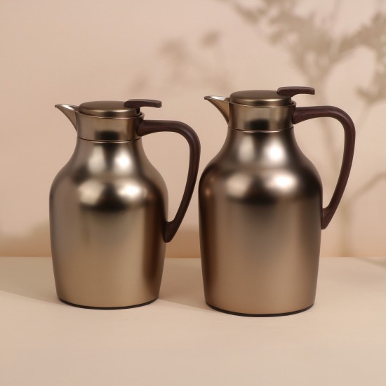 Modern design thermos set - 1 liter + 0.7 liter capacity - 2G1BB200179