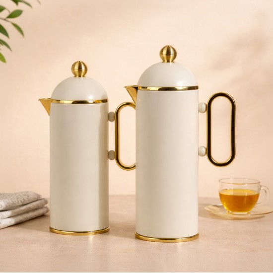 Luxury hospitality thermos set for coffee and tea - 1 liter + 0.8 liter capacity - 2G1BB200200