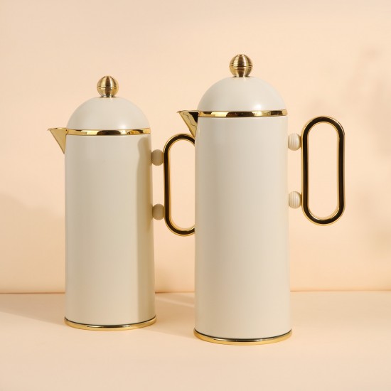 Luxury hospitality thermos set for coffee and tea - 1 liter + 0.8 liter capacity - 2G1BB200200
