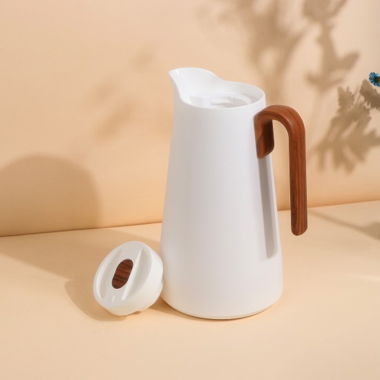Premium hospitality thermos with wooden handle - push-button - 1 liter capacity - 2G1BB200219