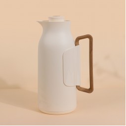 A uniquely designed hospitality thermos with a wooden handle - push-button - 1 liter - 2S1B2000073