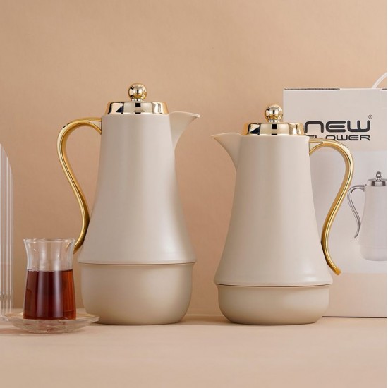 Luxury design coffee and tea thermos set - 1 liter + 0.6 liter capacity - 2S1BB100099