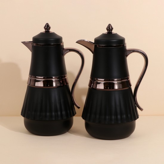 طقم ترامس قهوة وشاي سعة 1لتر + 1 لتر - ضغاط - 2S1BB100117