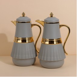 طقم ترامس قهوة وشاي سعة 1لتر + 1 لتر - ضغاط - 2S1BB100119