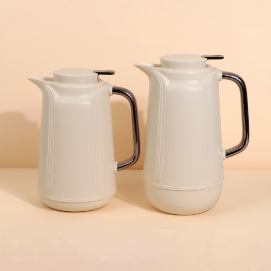 Uniquely designed coffee and tea thermos set - 1 liter + 0.7 liter capacity - with a pump - 2S1BB200024