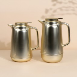 طقم ترامس قهوة وشاي بتصميم مميز - سعة 1 لتر + 0.7 لتر -ضغاط - 2S1BB200025
